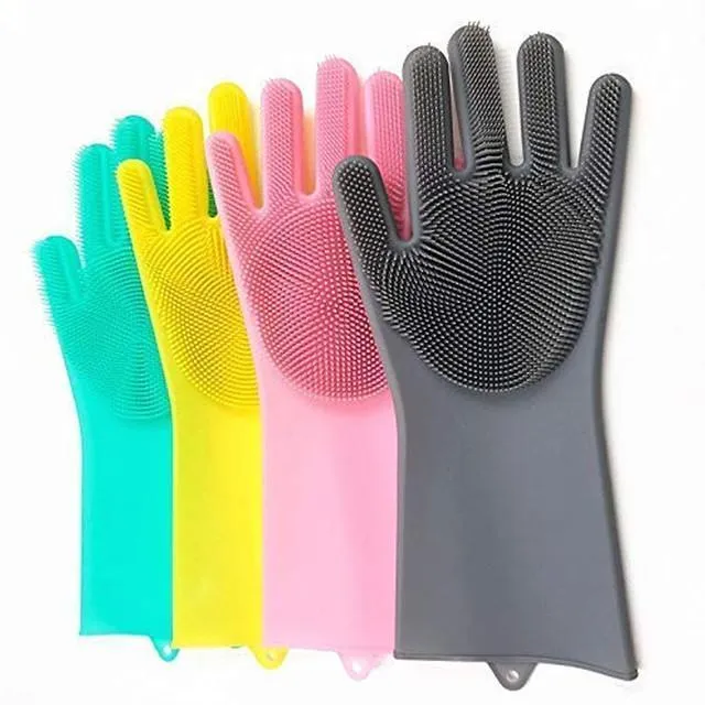 pair of silicone dish washing gloves multicolor pair of silicone dish washing gloves multicolor