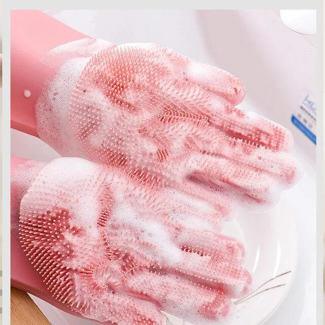 pair of silicone dish washing gloves multicolor pair of silicone dish washing gloves multicolor