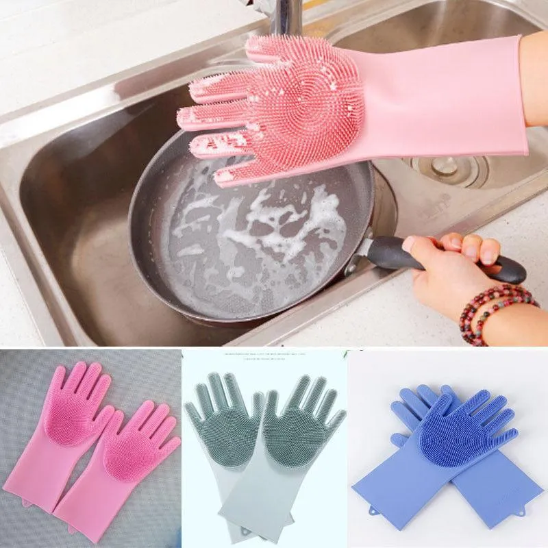 pair of silicone dish washing gloves multicolor pair of silicone dish washing gloves multicolor