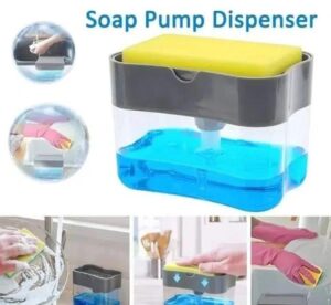 soap pump sponge and caddy