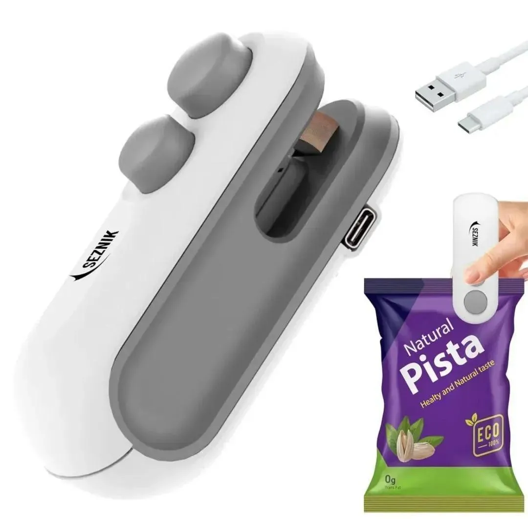 usb rechargeable snack bag sealer white gray usb rechargeable snack bag sealer white gray