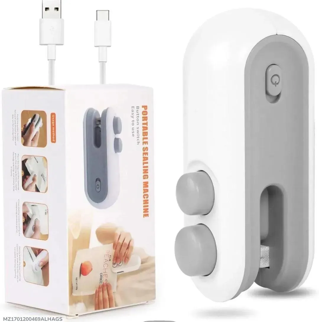 usb rechargeable snack bag sealer white gray usb rechargeable snack bag sealer white gray